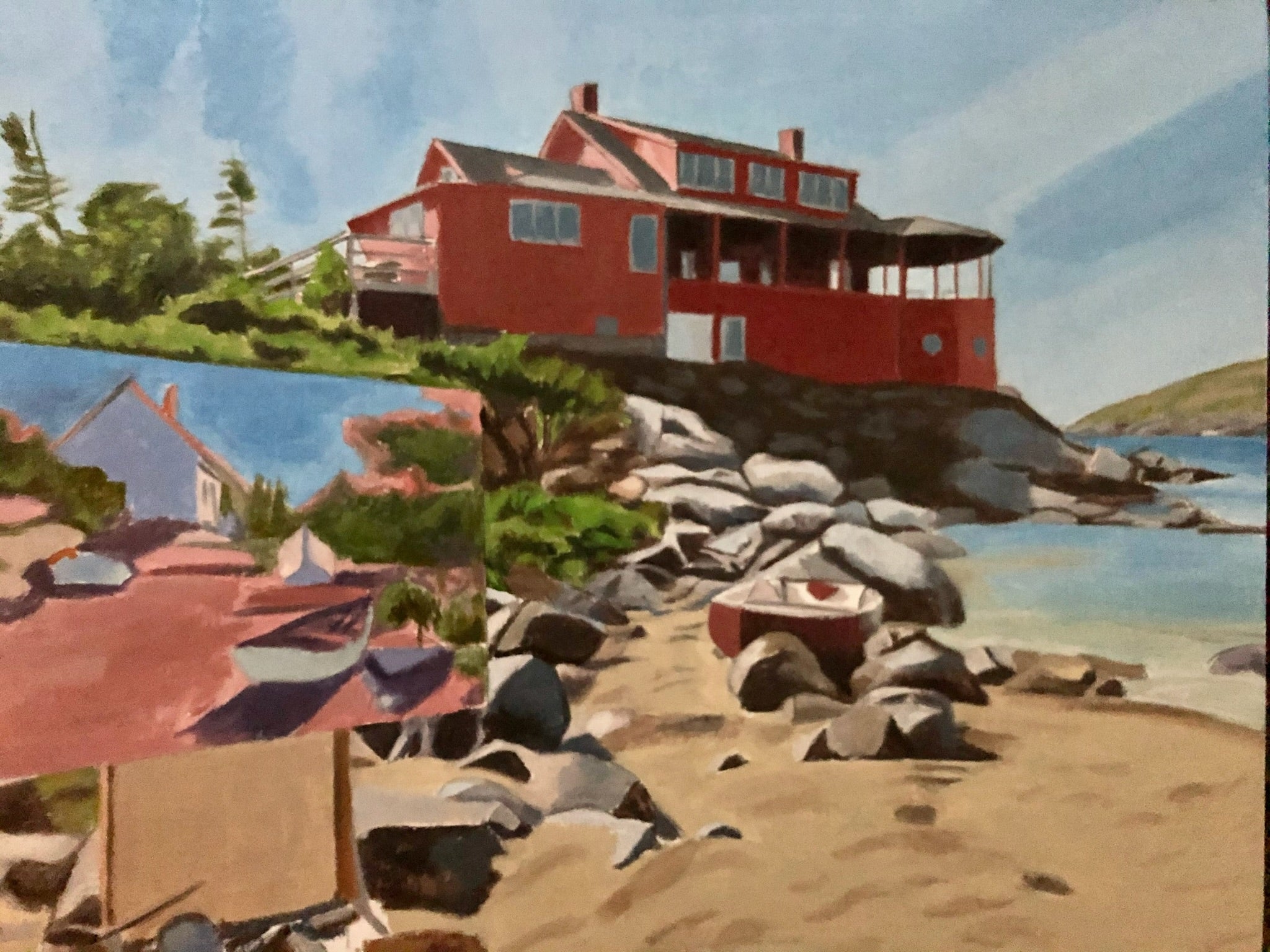 Painting the Red House Monhegan